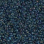 Miyuki rocailles Perlen 11/0 - Blue lined dark aqua ab 11-347